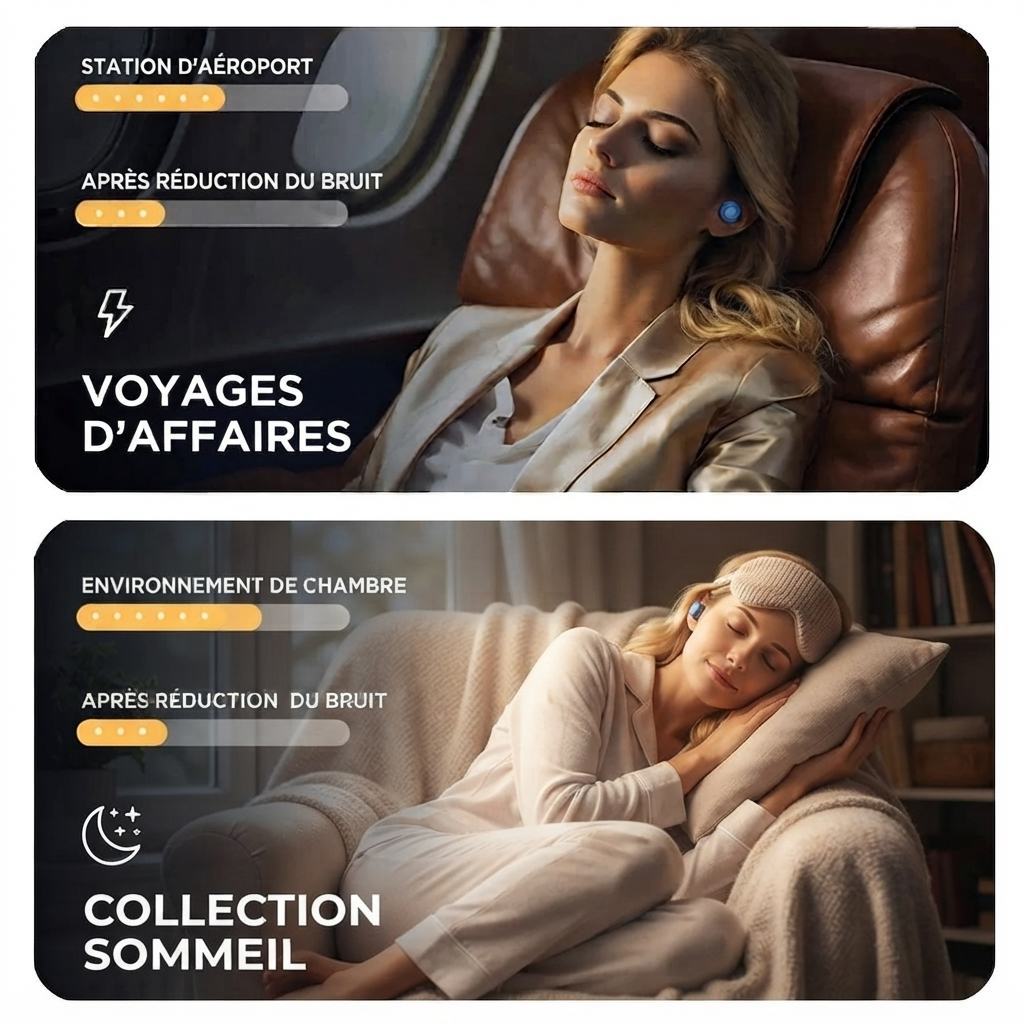 Bouchons anti-bruit pour dormir utilisés en voyage d'affaires et à la maison, collection sommeil