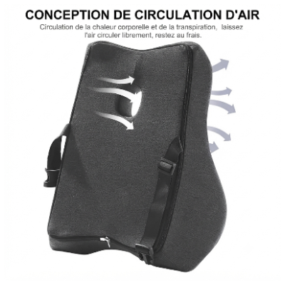 Coussin lombaire circulation air 