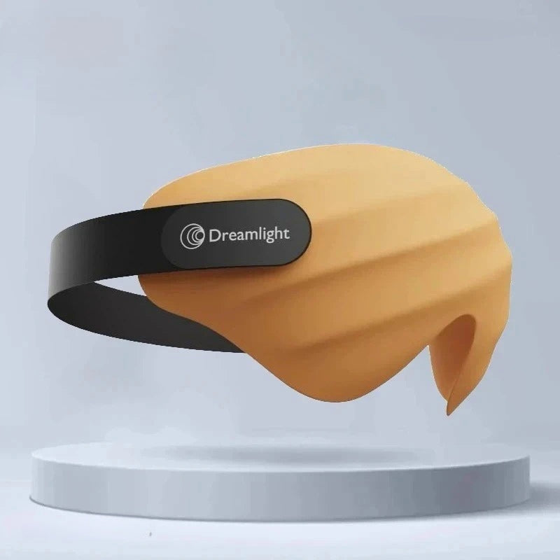 Masque de sommeil 3D occultant jaune avec sa sangle velcro latérale