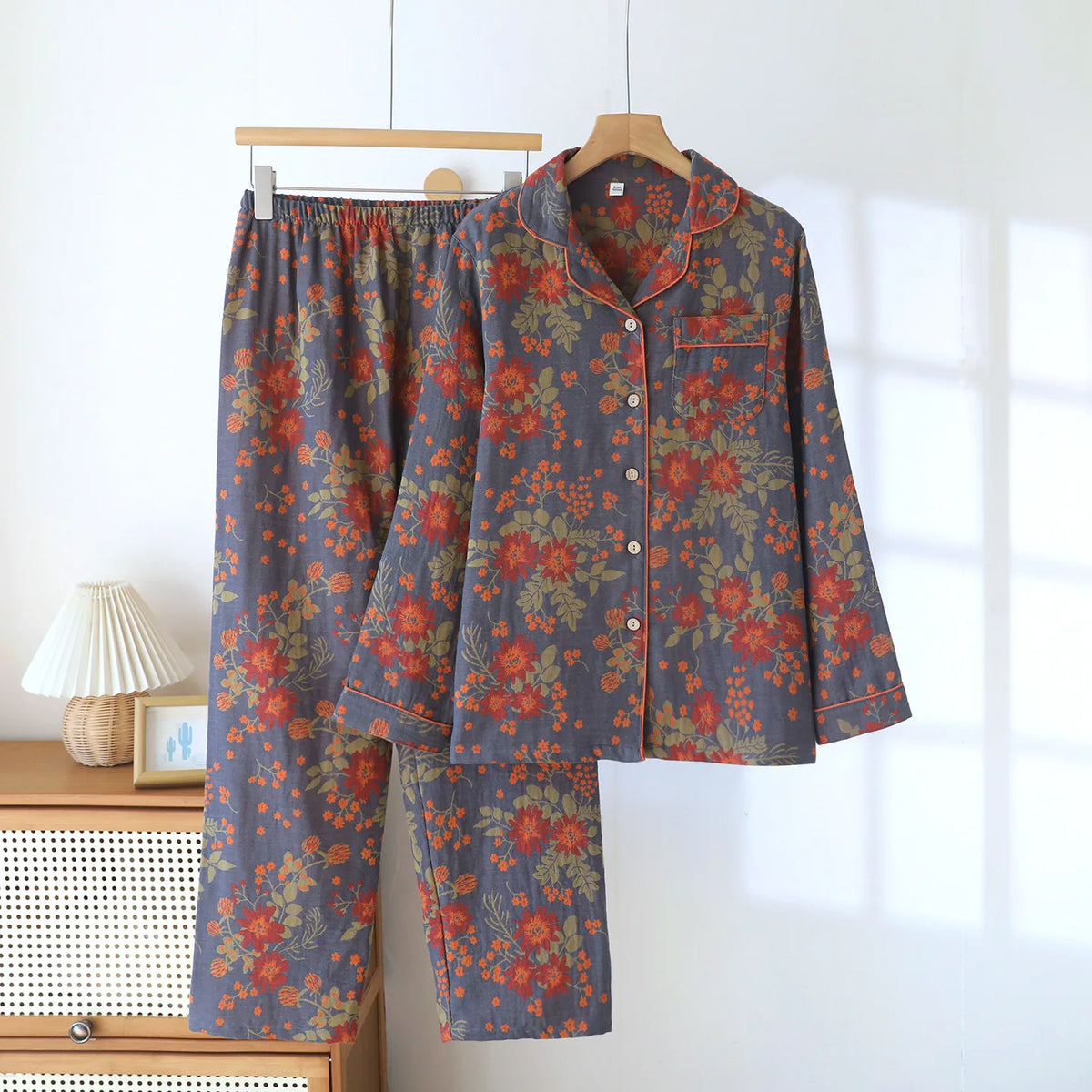 Pyjama Câline™ Automne (col chemise) fleur