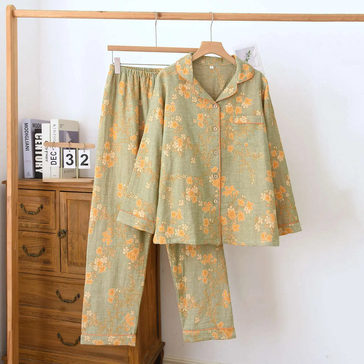 Pyjama Câline™ Automne (col chemise)jaune