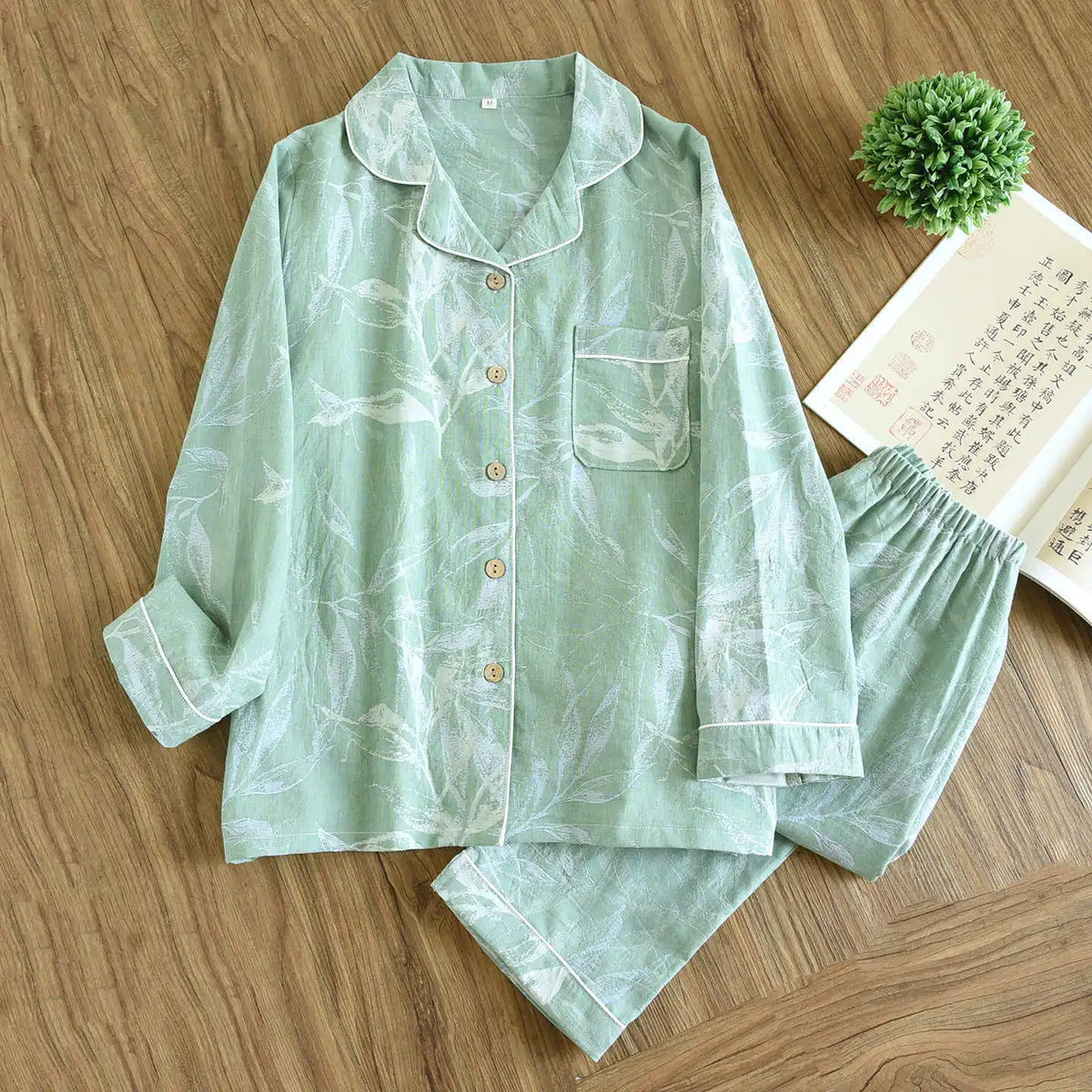 Pyjama Câline™ Automne (col chemise)vert