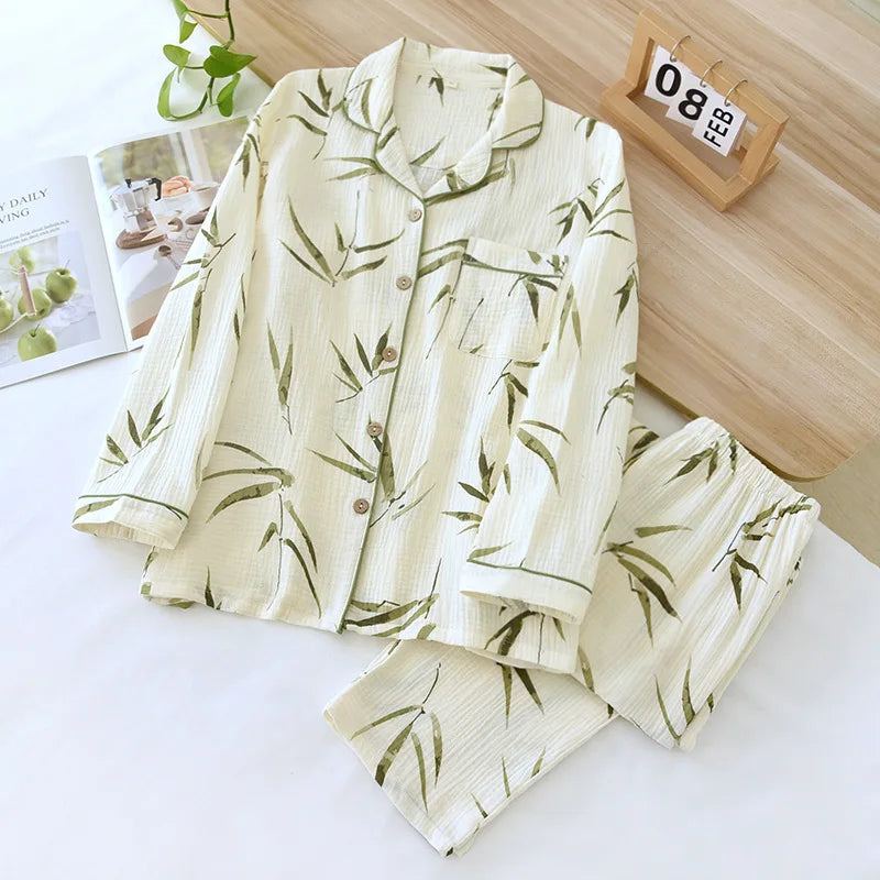 Pyjama Femme Coton Col Chemise | Câline™ Automne