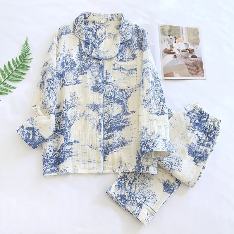 Peignoir Kimono Femme 100% Coton | Câline™ Yuki
