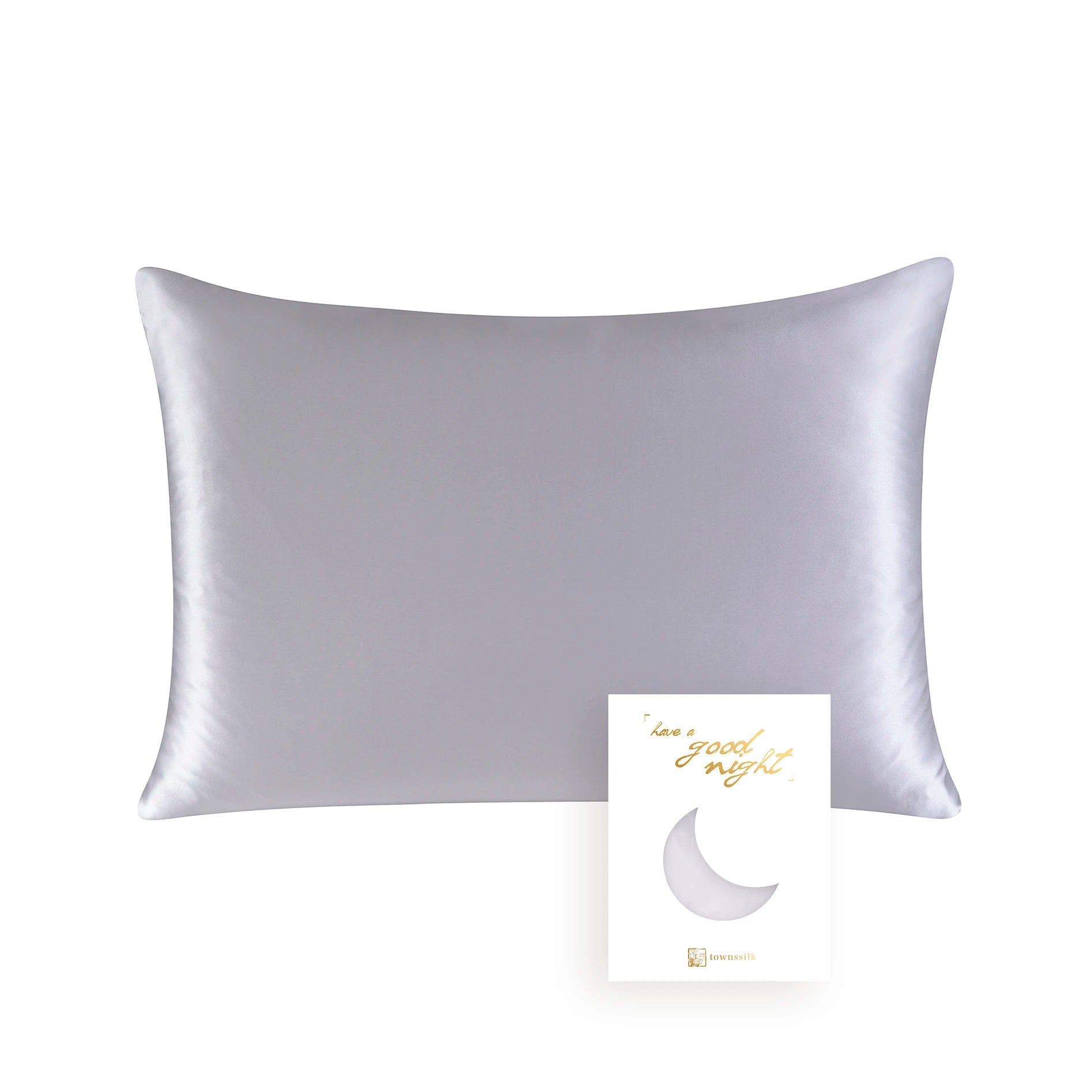 Taie d'oreiller en soie coloris blanc