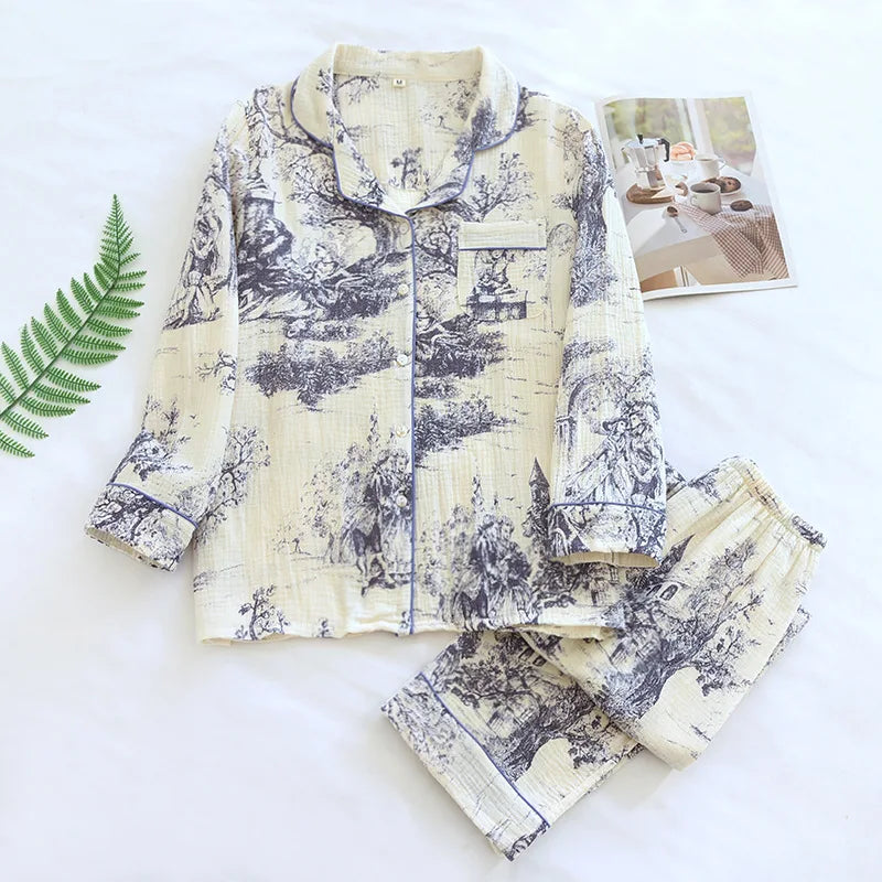 Peignoir Kimono Femme 100% Coton | Câline™ Yuki