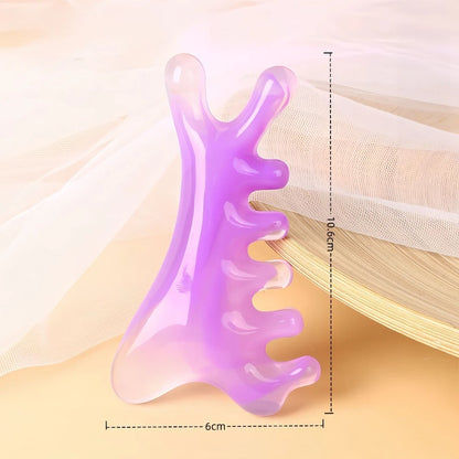 Plaquette guasha rose pâle pour peaux sensibles