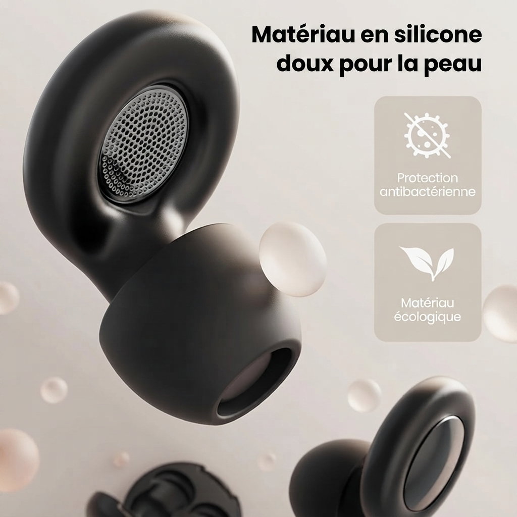 Silicone doux et antibactérien des bouchons anti-bruit pour dormir