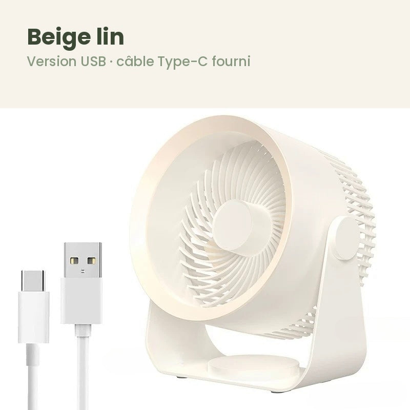 Ventilateur Portable Silencieux Glacio™ | Sans Fil 15h