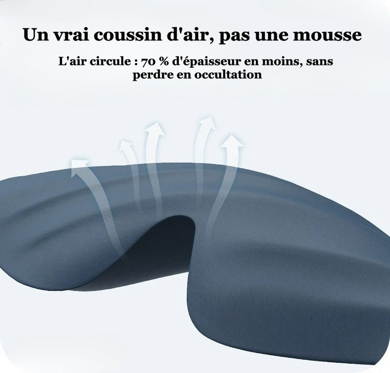 Circulation de l'air dans le masque de sommeil à coussin d'air respirant