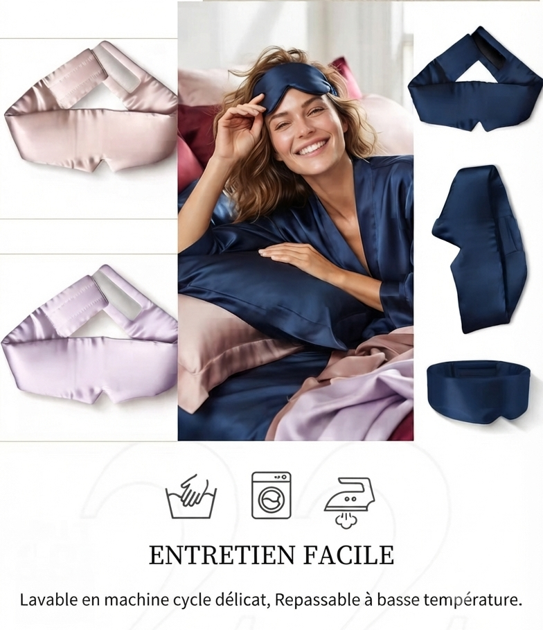 Masque de Sommeil en Soie – 22 Momme Grand Format