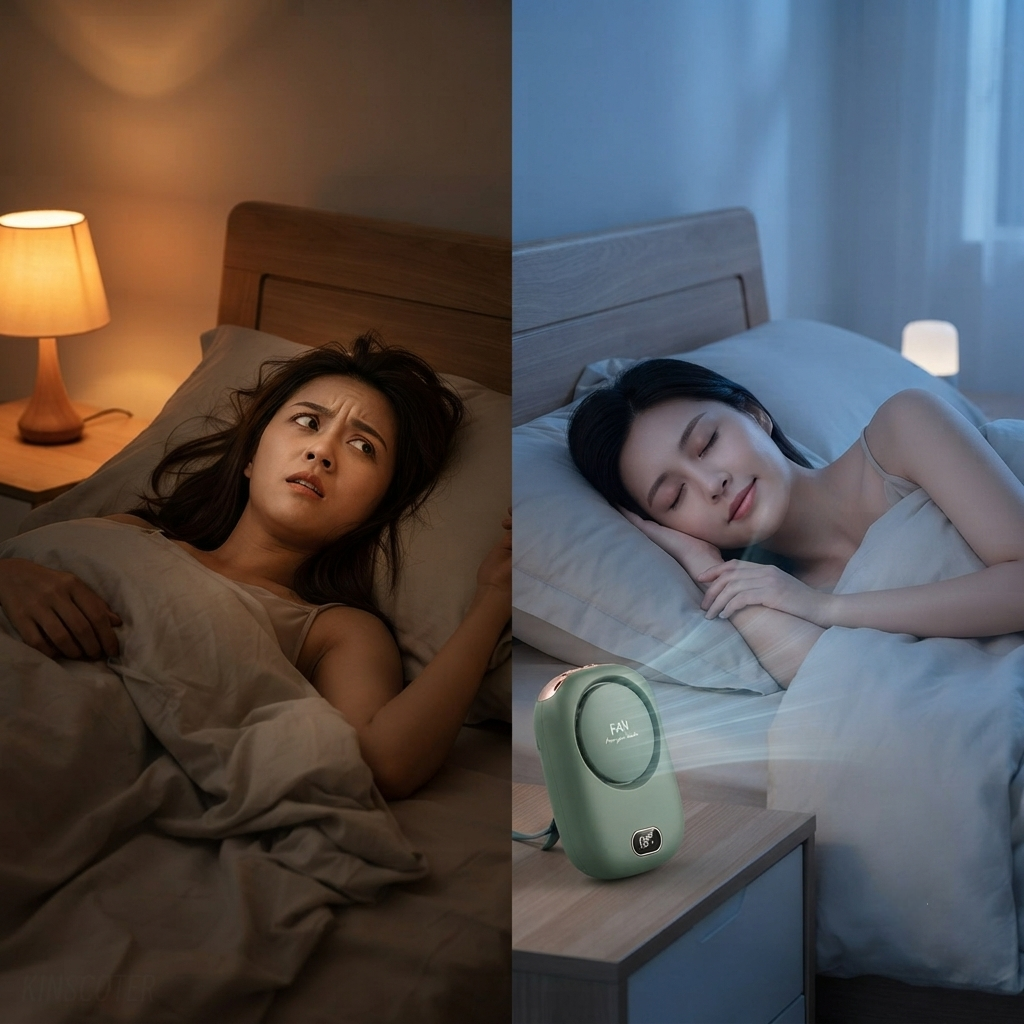 Mini ventilateur clipsé à la taille