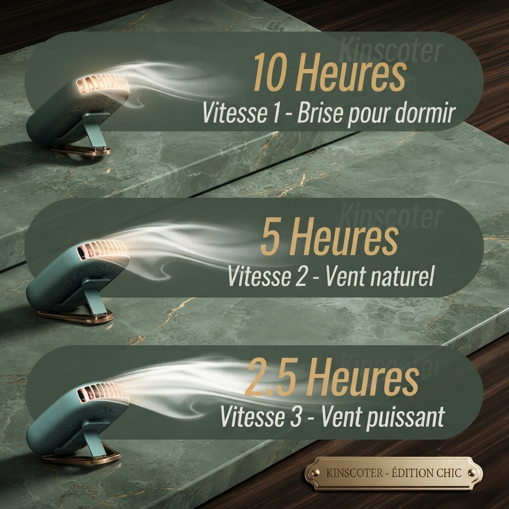 Mini ventilateur posé en mode bureau