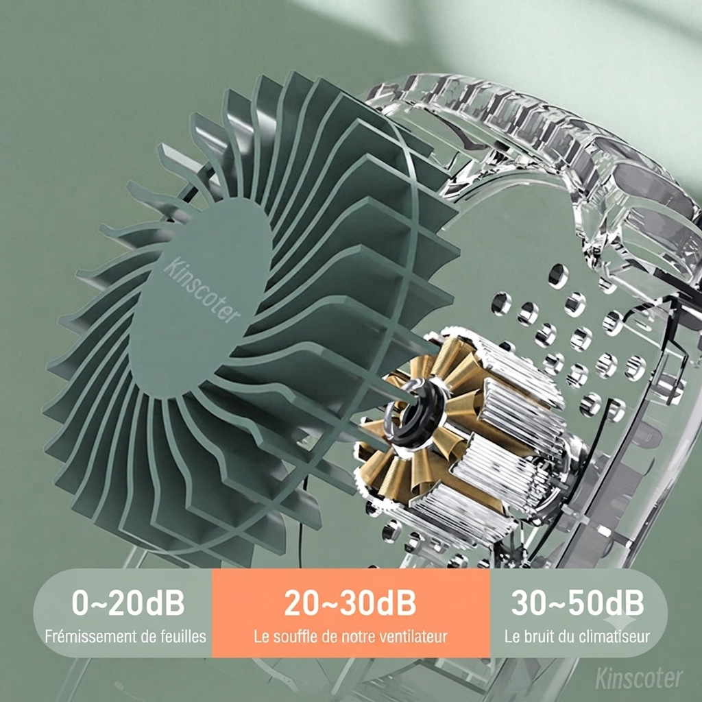 Mini ventilateur coloris vert sauge