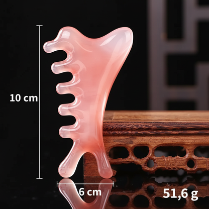 Peigne rose fond noir bois dimensions